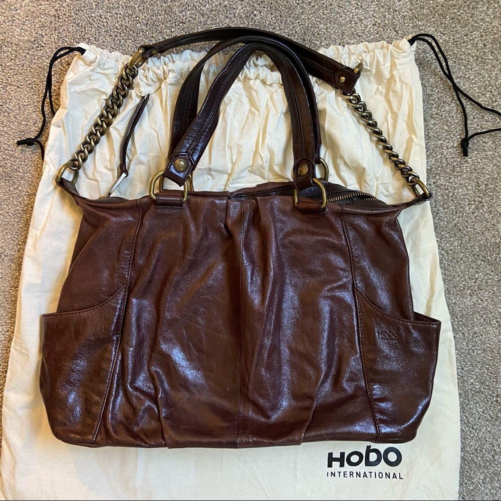 hobo all leather shoulder / crossbody handbag